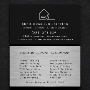 Luxury Painter Painting Contractor Business Card