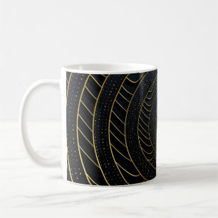 Luxury Paper Cut Golden Backgrounds. Coffee Mug