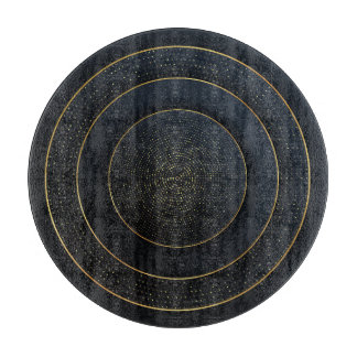Luxury Paper Cut: Golden Gradient. Cutting Board