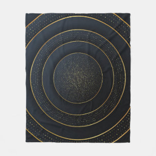 Luxury Paper Cut: Golden Gradient. Fleece Blanket