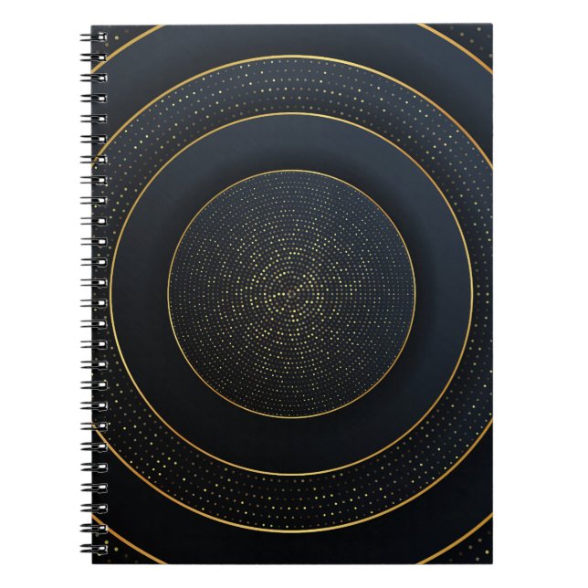 Luxury Paper Cut: Golden Gradient. Notebook (Front)