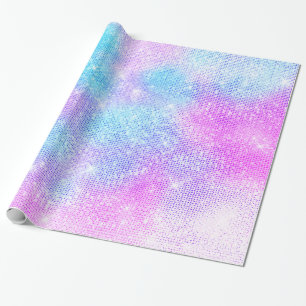 LUXURY PASTEL GLITTER SPLATTER PURPLE  WRAPPING PAPER