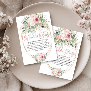 Luxury Pastel Pink Floral Book Request Enclosure Card