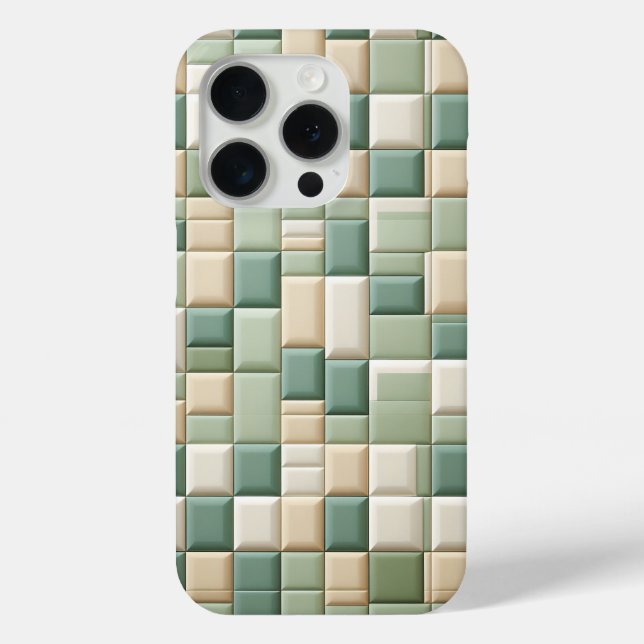 Luxury Pattern Case - Sage Green & beide plaid (Back)