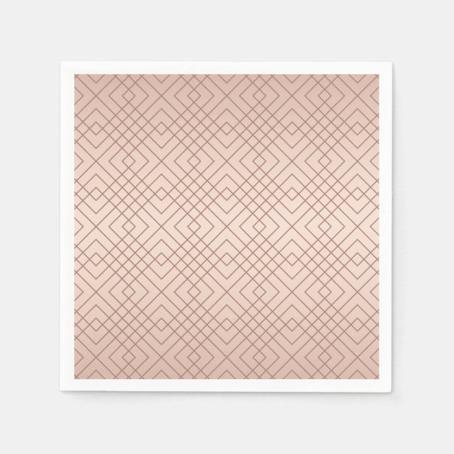 Luxury pattern Rose Gold Napkin (Front)