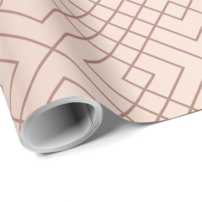 Luxury pattern Rose Gold Wrapping Paper (Roll Corner)