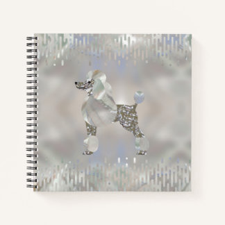 Luxury Pearl and Abalone Poodle Notebook