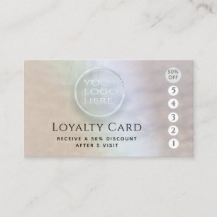 Luxury pearl  holographic custom logo loyalty card