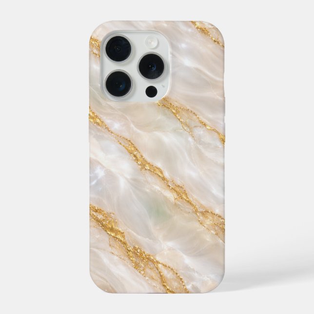 Luxury Pearl Marble Gold Vein Phone Case (Back)