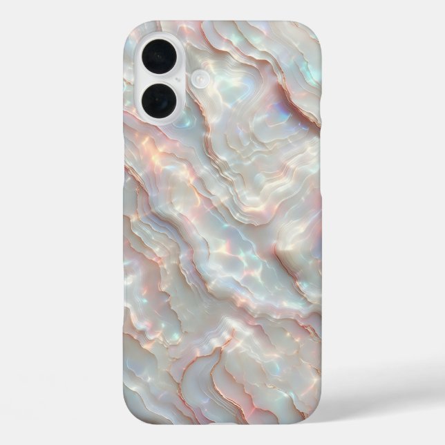 Luxury Pearlescent Agate Phone Case - Iridescent  (Back)