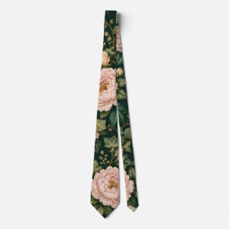 Luxury Peony Botanical Tie
