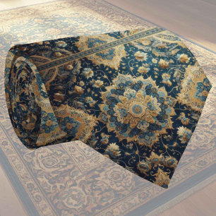 Luxury Persian Designer Rug Faux Silk Neck Tie