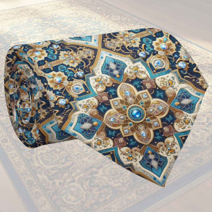 Luxury Persian Designer Rug Faux Silk Neck Tie