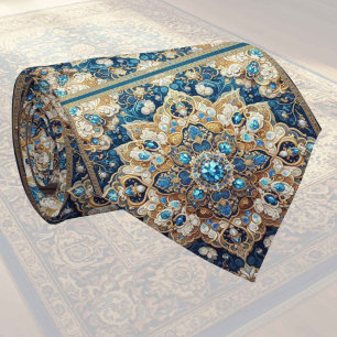 Luxury Persian Designer Rug Faux Silk Neck Tie