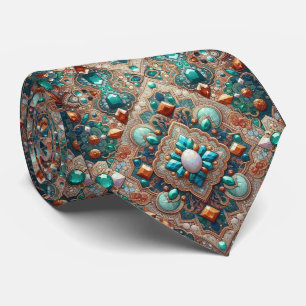 Luxury Persian Designer Style Faux Silk Neck Tie