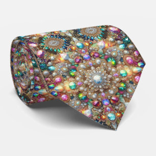 Luxury Persian Designer Style Faux Silk Neck Tie