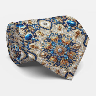 Luxury Persian Designer Style Faux Silk Neck Tie