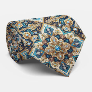 Luxury Persian Designer Style Faux Silk Neck Tie