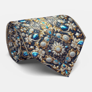 Luxury Persian Designer Style Faux Silk Neck Tie