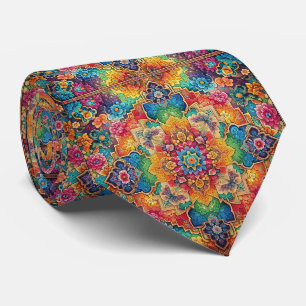 Luxury Persian Designer Style Faux Silk Neck Tie