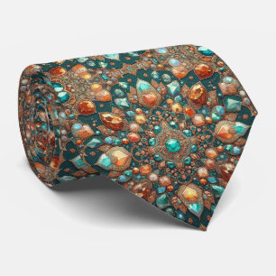 Luxury Persian Designer Style Faux Silk Neck Tie