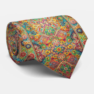 Luxury Persian Designer Style Faux Silk Neck Tie
