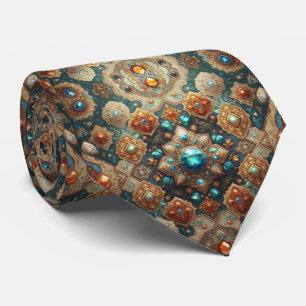 Luxury Persian Designer Style Faux Silk Neck Tie