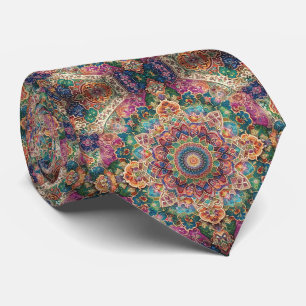 Luxury Persian Designer Style Faux Silk Neck Tie