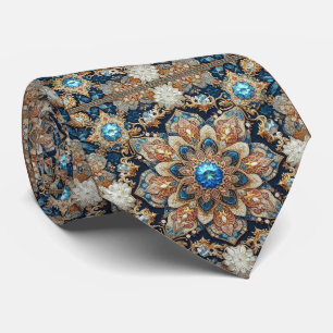 Luxury Persian Designer Style Faux Silk Neck Tie