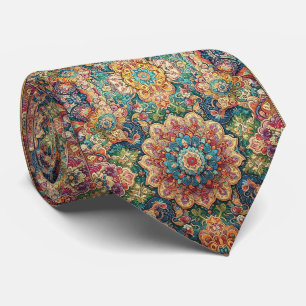 Luxury Persian Designer Style Faux Silk Neck Tie
