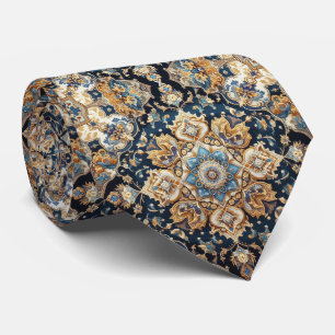 Luxury Persian Designer Style Faux Silk Neck Tie