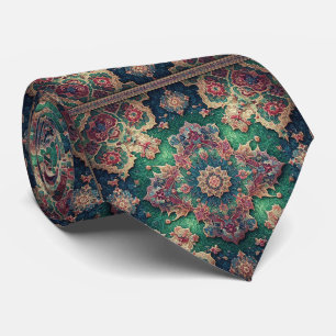 Luxury Persian Designer Style Faux Silk Neck Tie