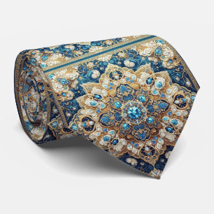 Luxury Persian Designer Style Faux Silk Neck Tie