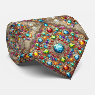 Luxury Persian Designer Style Faux Silk Neck Tie