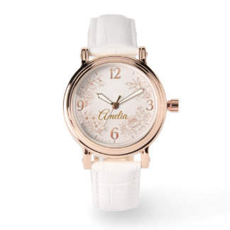 Luxury Personalised Birth Flower Watch Gift