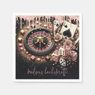 Luxury Personalised Casino Bachelorette Napkin