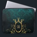Luxury Personalised Damask Turquoise Laptop Sleeve<br><div class="desc">Luxury Personalised Damask Turquoise design. You are welcome to visit my store for more beautiful products</div>