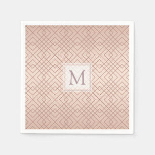 Luxury Personalised pattern Rose Gold Napkin