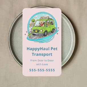 Luxury Pet Shuttle Pet Transportation Specialist Business Card