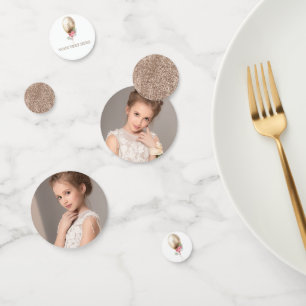 Luxury Photo Beige Balloon Glitter Party Confetti