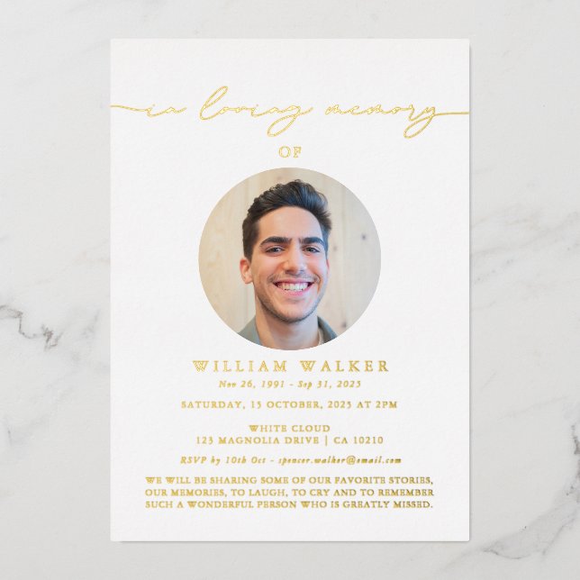 LUXURY Photo Celebration Of Life  (Front)