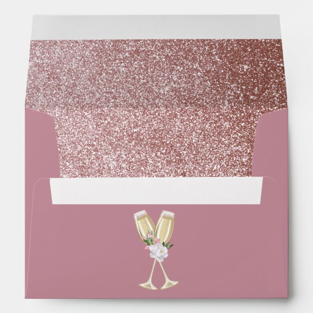 Luxury Pink Champagne 30th Birthday Envelope (Back (Bottom))