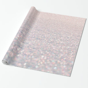 Luxury pink chic faux glitter abstract pattern wrapping paper