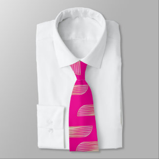 Luxury pink & Gold Geometric Men's Necktie – Eleg