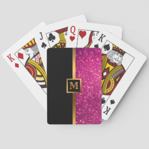 Luxury Pink Gold Glitter Playing Cards