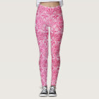 Luxury Pink Lace Leggings