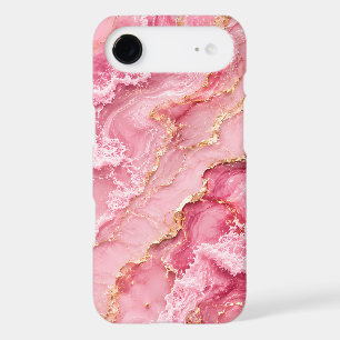 Luxury Pink Ocean Marble with Gold Veins
