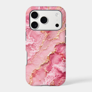 Luxury Pink Ocean Marble with Gold Veins