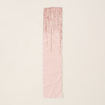 Luxury Pink Rose Gold Sparkly Glitter Fringe Scarf<br><div class="desc">This glamorous and luxury print is the perfect design for the stylish and trendy woman. It features a faux sparkly rose gold glitter fringe curtain with faux glitter typography on top of a simple blush pink background. It's an elegant, chic, trendy, and modern bling design with a Hollywood vibe! ***IMPORTANT...</div>
