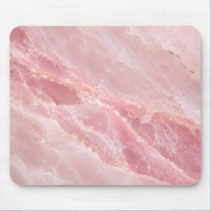Luxury Pink Rose Quartz Marble Abstract Pattern Mouse Mat